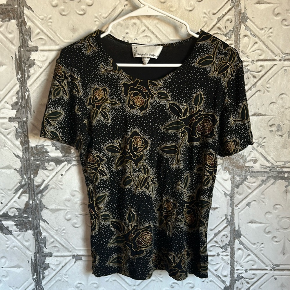 Vintage 90s slinky floral top